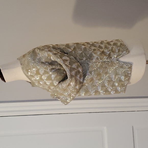 Vintage Cashmere and Sequin Scalloped Cropped Cardigan or Jacket - Picture 6 of 8